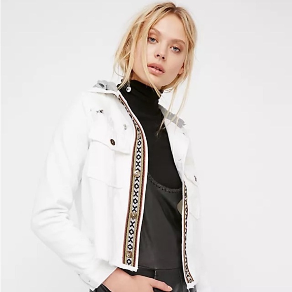 Free People Spring hooded jacket